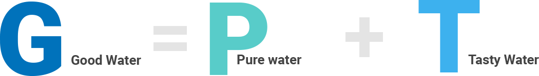 Good Water = Pure Water + Tasty Water